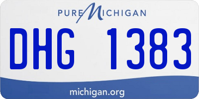 MI license plate DHG1383