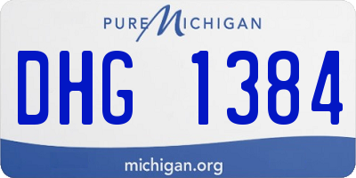 MI license plate DHG1384