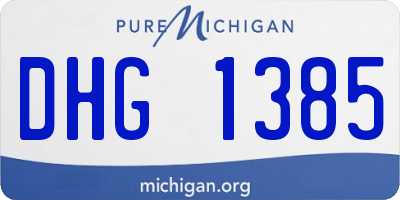 MI license plate DHG1385