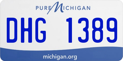 MI license plate DHG1389