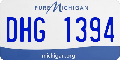 MI license plate DHG1394