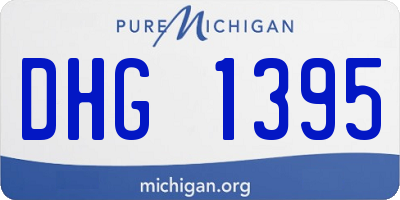MI license plate DHG1395