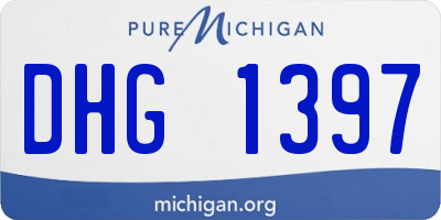 MI license plate DHG1397