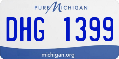 MI license plate DHG1399