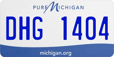 MI license plate DHG1404