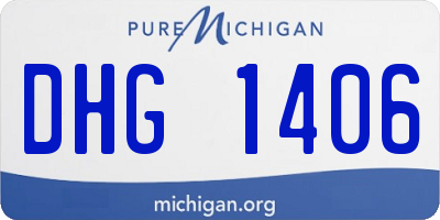 MI license plate DHG1406