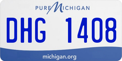 MI license plate DHG1408