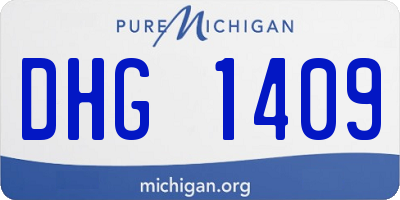 MI license plate DHG1409