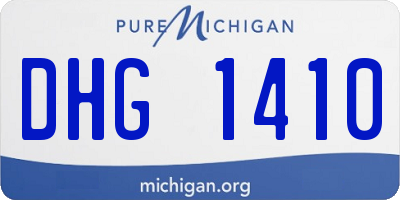 MI license plate DHG1410