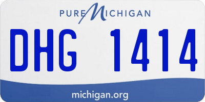 MI license plate DHG1414