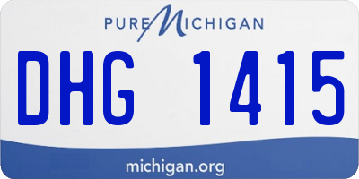 MI license plate DHG1415