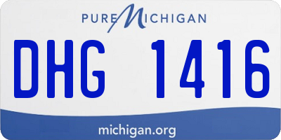 MI license plate DHG1416