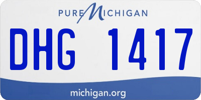 MI license plate DHG1417