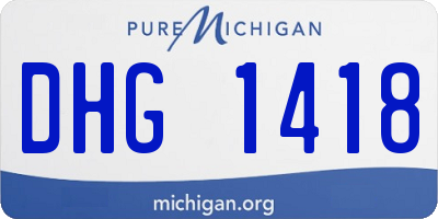 MI license plate DHG1418