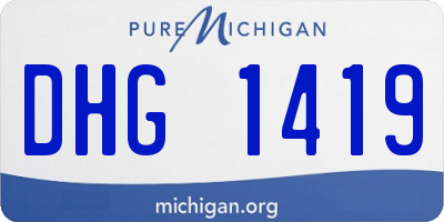 MI license plate DHG1419