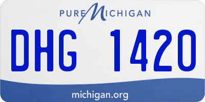 MI license plate DHG1420