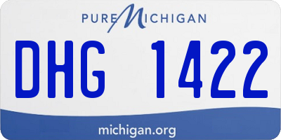 MI license plate DHG1422
