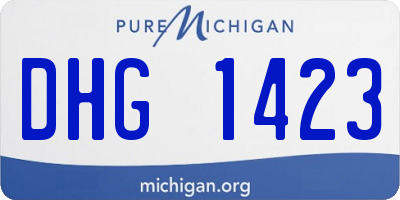 MI license plate DHG1423