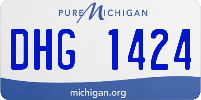 MI license plate DHG1424