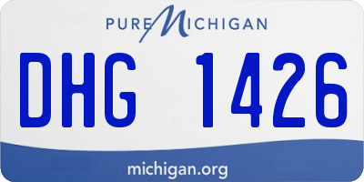MI license plate DHG1426