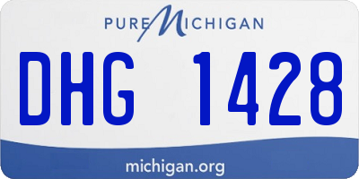 MI license plate DHG1428