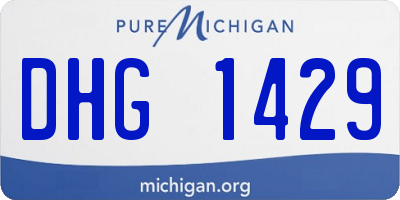 MI license plate DHG1429