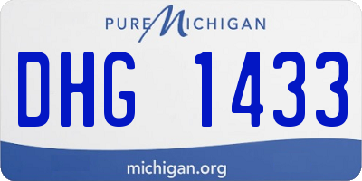 MI license plate DHG1433