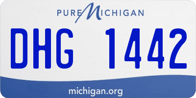 MI license plate DHG1442