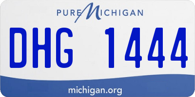 MI license plate DHG1444