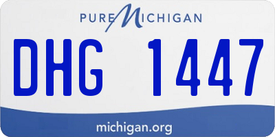 MI license plate DHG1447