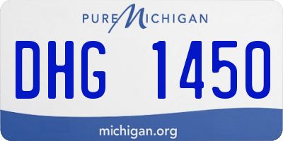 MI license plate DHG1450