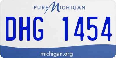 MI license plate DHG1454
