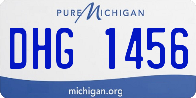 MI license plate DHG1456