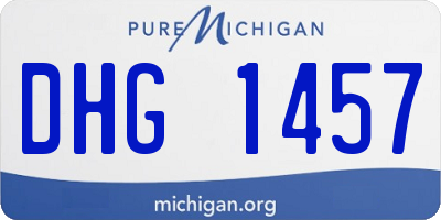 MI license plate DHG1457