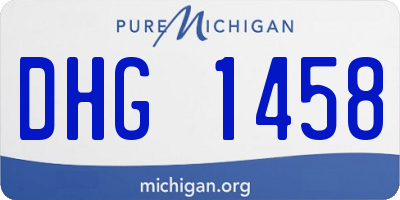MI license plate DHG1458