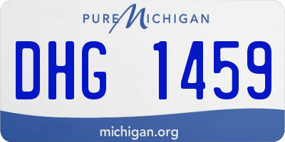 MI license plate DHG1459