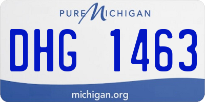 MI license plate DHG1463