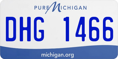MI license plate DHG1466