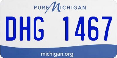 MI license plate DHG1467