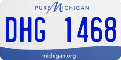 MI license plate DHG1468