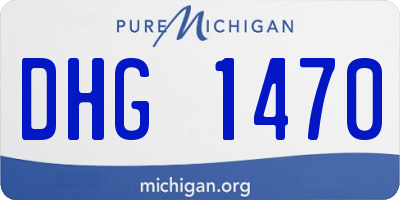 MI license plate DHG1470