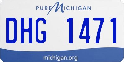 MI license plate DHG1471