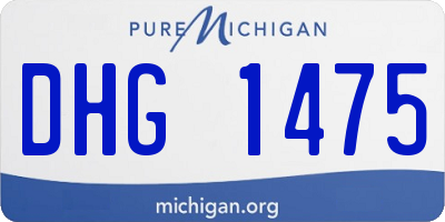 MI license plate DHG1475