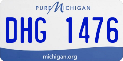 MI license plate DHG1476