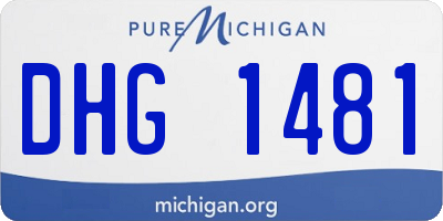 MI license plate DHG1481