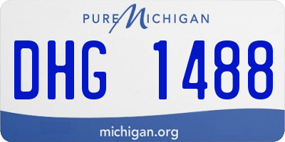 MI license plate DHG1488