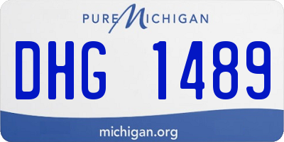 MI license plate DHG1489