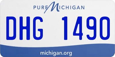 MI license plate DHG1490