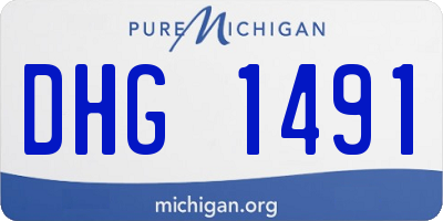 MI license plate DHG1491