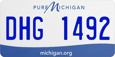 MI license plate DHG1492
